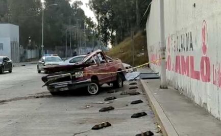 Camioneta cae ocho metros en la Puebla-México; hay un muerto y una lesionada