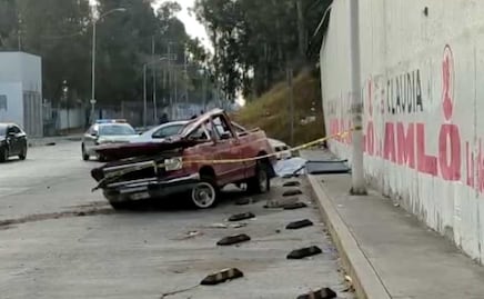 Camioneta cae ocho metros en la Puebla-México; hay un muerto y una lesionada