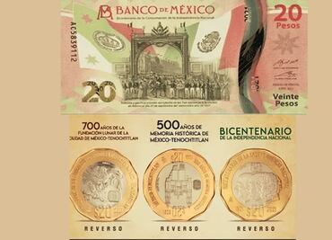 Nuevos billetes y monedas de 20 pesos se venden en 10 veces su valor