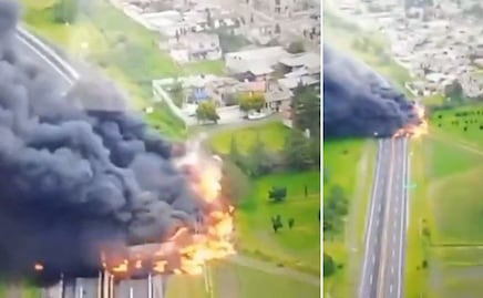 VIDEO Otra pipa explota y paraliza la carretera federal México-Veracruz, a la altura de Hueyotlipan, Tlaxcala