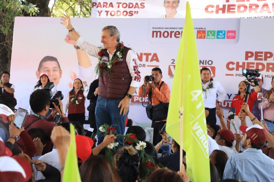 Pepe Chedraui y Alejandro Armenta estuvieron en junta auxiliar San Sebastián Aparicio | EsImagen