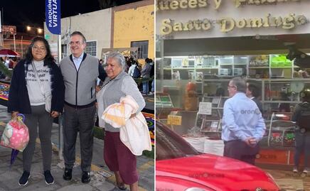 Marcelo Ebrard disfruta de la Noche que Nadie Duerme en Tlaxcala y de dulces típicos en Puebla