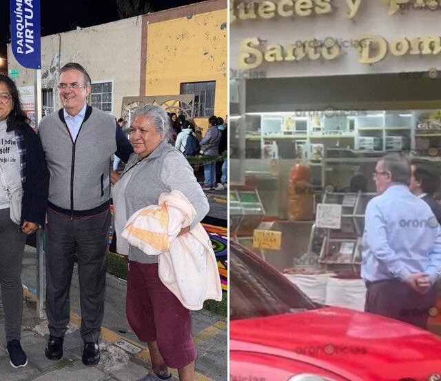 Marcelo Ebrard disfruta de la Noche que Nadie Duerme en Tlaxcala y de dulces típicos en Puebla