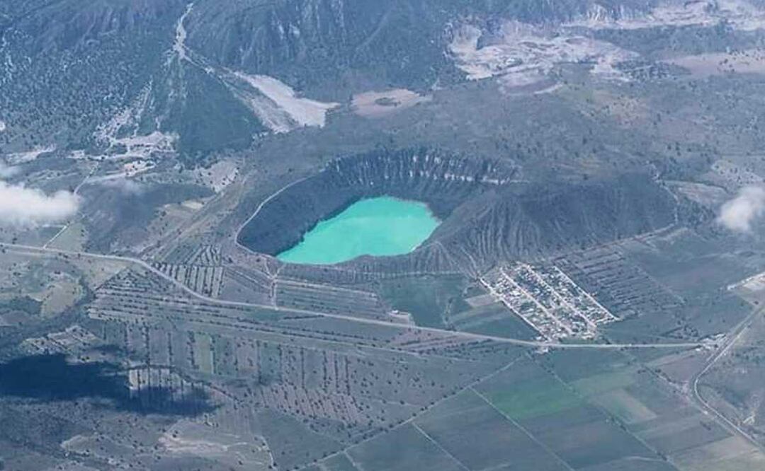 Así es la vista de la Laguna de Atexcac desde las alturas | Facebook Pata de Perro Travel
