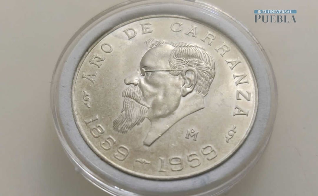 Esta moneda se acuñó para conmemorar el centenario del natalicio de Carranza. Foto: Demian Magallán