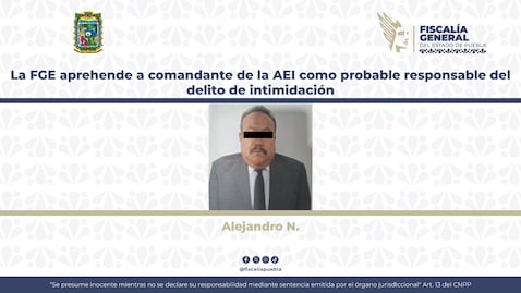 La FGE aprehende a comandante de la AEI como probable responsable del delito de intimidación