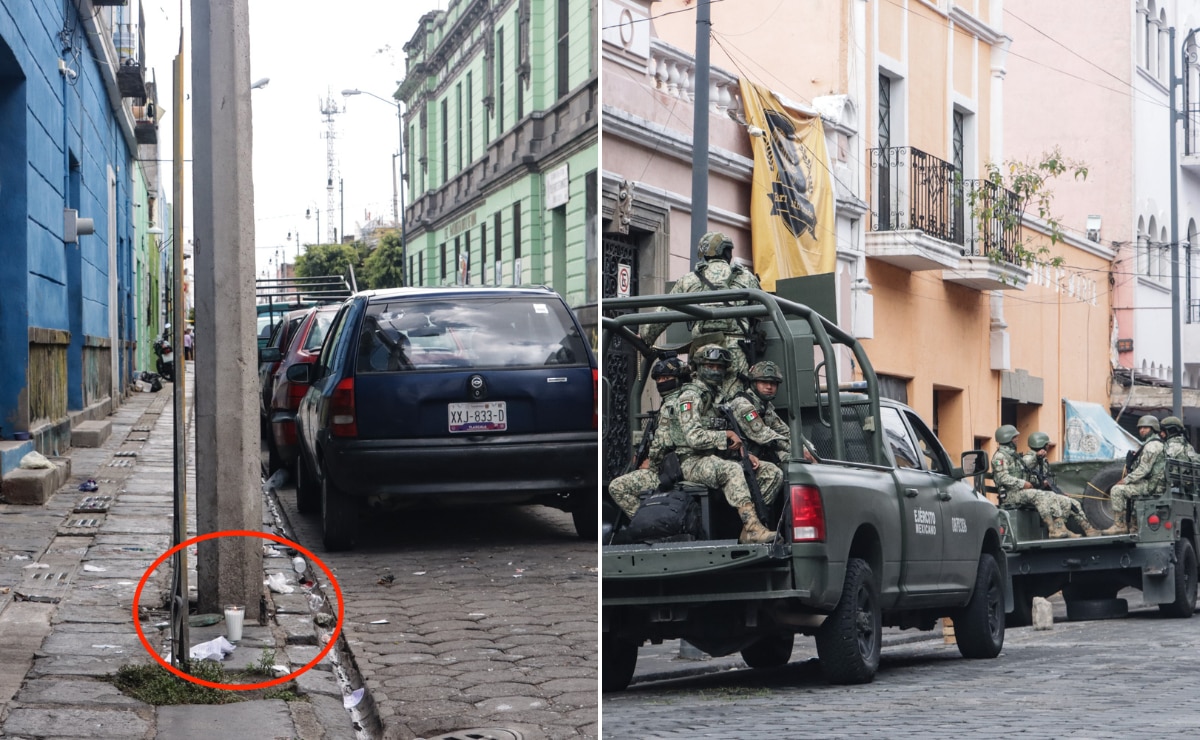 Hallan cuerpo dentro de un tambo en calles del Centro Histórico de Puebla