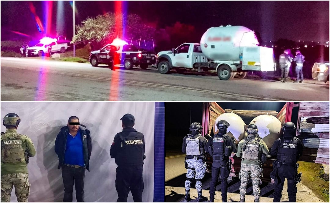 En San Lucas El Grande, fue detenido José N., quien conducía una pipa | Foto: SSP