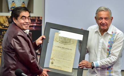 Así fue la reunión de AMLO y Barbosa en Puebla