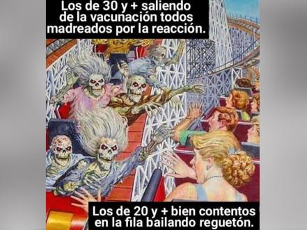 Con memes reciben los efectos secundarios de la vacuna AstraZeneca