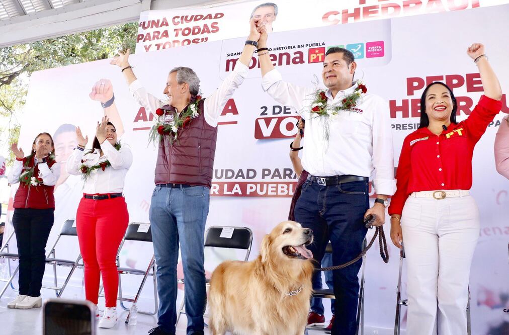 Liz Sánchez acompañó a Armenta y a Pepe Chedraui en evento masivo en Puebla | Foto Especial