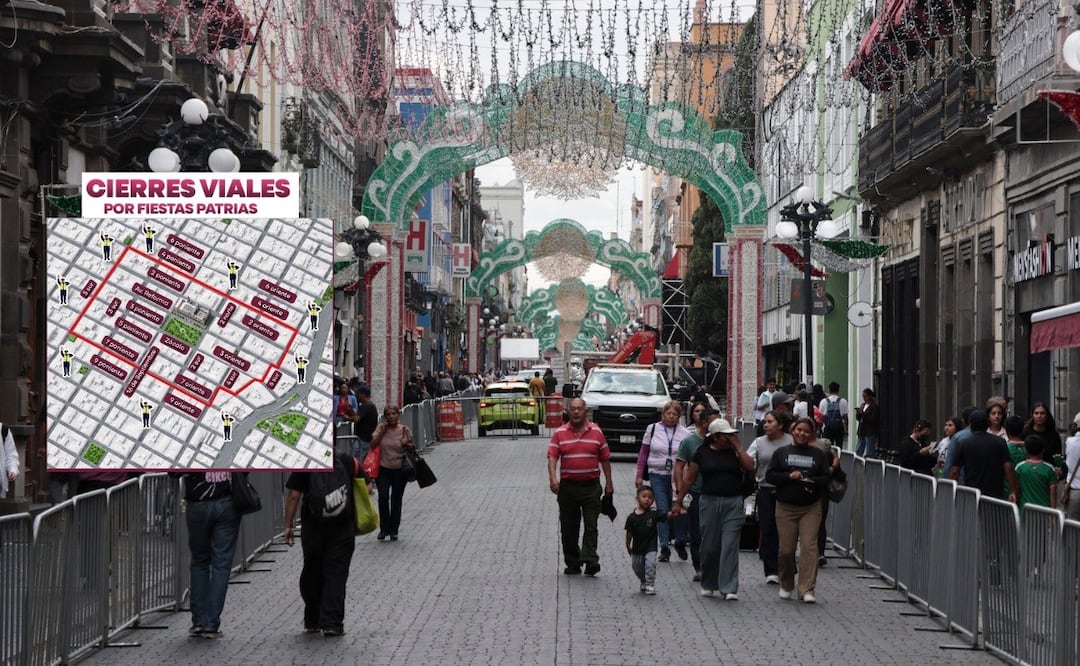 Habrá cierres viales en el Centro Histórico de Puebla durante las Fiestas Patrias | Foto: EsImagen/SSC