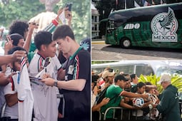 Selección Mexicana llega a Puebla para el partido vs Ghana en el Estadio Cuauhtémoc