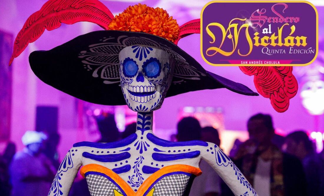 El Festival Sendero al Mictlán 2025 en el Pueblo Mágico de San Andrés Cholula | Foto: Gobierno de Cholula/Especial