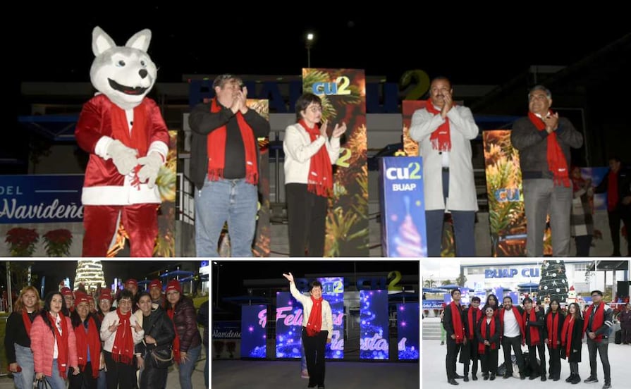 Lilia Cedillo enciende árbol de navidad en CU2