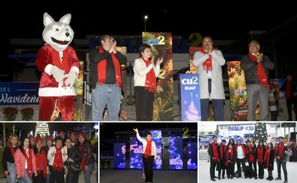 Lilia Cedillo enciende árbol de navidad en CU2