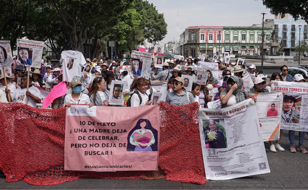 Madres buscadoras marchan en Puebla para exigir justicia I Foto: EsImagen