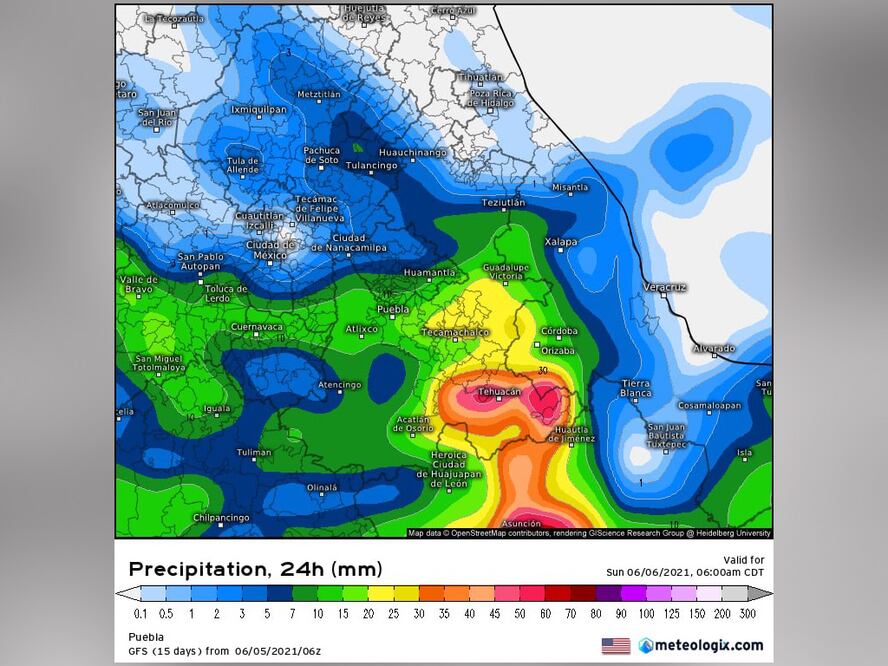 Pronóstico del clima para Puebla, 5 de junio 2021