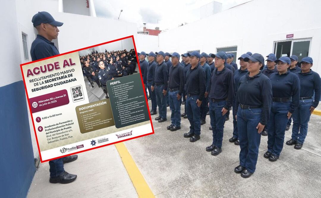 El reclutamiento estará abierto para 100 plazas en la Academia de Formación y Profesionalización Policial del Municipio de Puebla | Foto: Ayuntamiento de Puebla