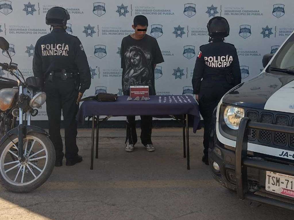 Detienen a Víctor con 50 dosis de cristal en Caleras