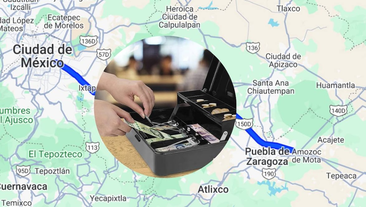 La autopista México Puebla está concesionada a una empresa particular hasta el 2041 | Canva/Google Maps