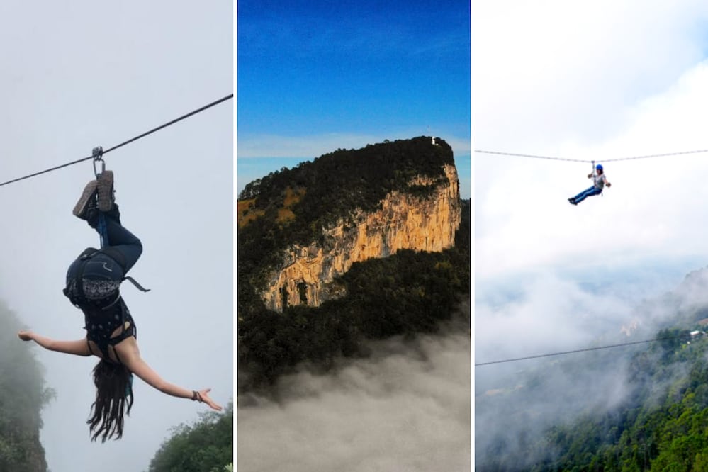 Lánzate de una tirolesa impresionante en el Cerro Cabezón | Foto: FB Tlatlauquitepec Pueblo Mágico / magicaltowns.mx