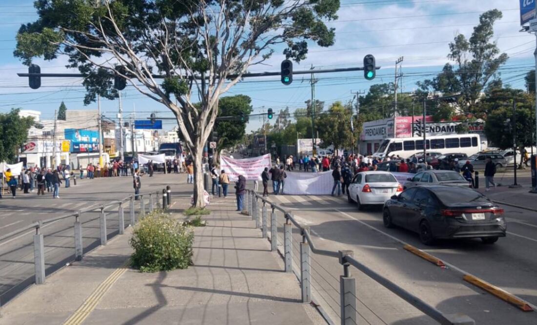 Ejidatarios de San Baltazar Campeche se manifestaron pedir el pago por sus predios, que data de décadas / Foto: Redes Sociales RUTA