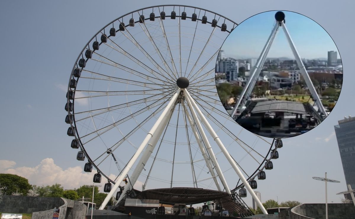 Estrella de Puebla: Inician trabajos para volver a colocar la enorme rueda