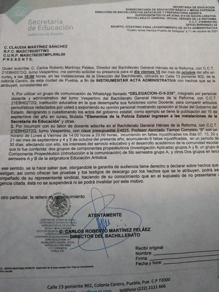 Activista denuncia que SEP le quitó su plaza
