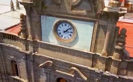 Reloj de Palacio Municipal de Puebla vuelve a marcar la hora