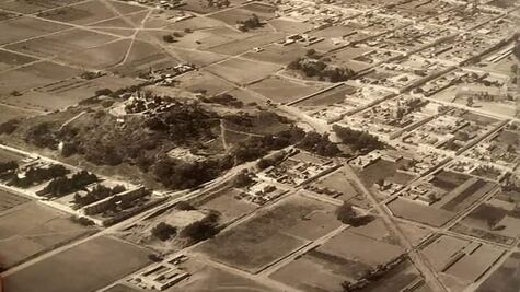 Así se veía Cholula desde el aire en 1950
