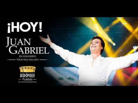 Juan Gabriel en Puebla. Esta fue su última presentación en México