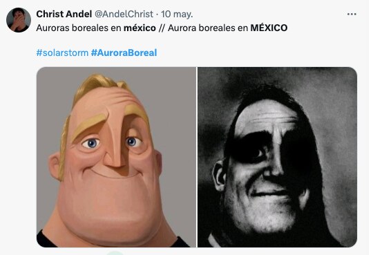 Las auroras boreales y los memes en Puebla  /Foto:  Redes sociales