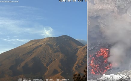 VIDEO Desafían el peligro y captan lava en el cráter del volcán Popocatépetl