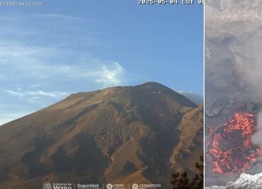 VIDEO Desafían el peligro y captan lava en el cráter del volcán Popocatépetl