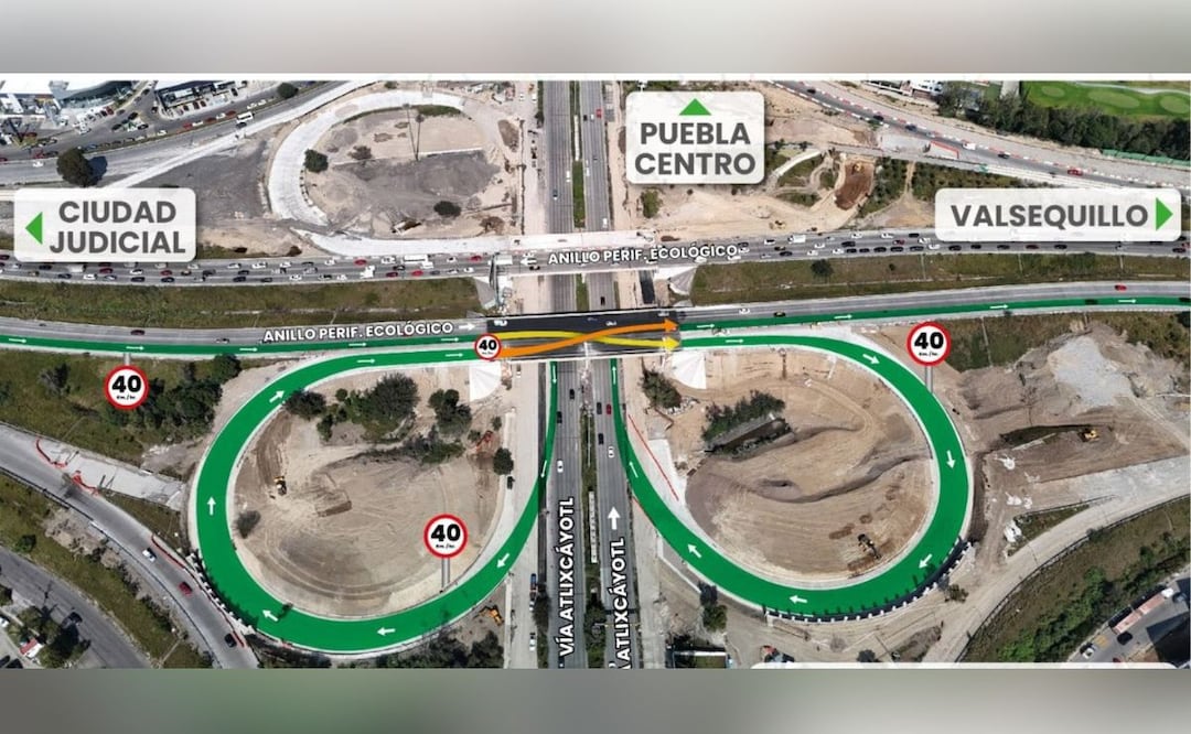 Casi está listo el distribuidor vial de Periférico y Atlixcáyotl / Foto: Redes Sociales
