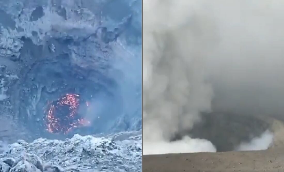 Sorprendentes imágenes del Popocatépetl fueron captadas por una montañista | Foto: Captura de video