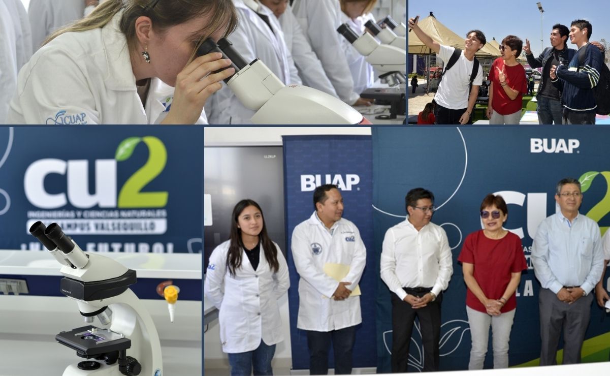 Rectora de la BUAP entrega 50 microscopios para laboratorios en CU2
