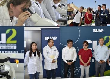Rectora de la BUAP entrega 50 microscopios para laboratorios en CU2