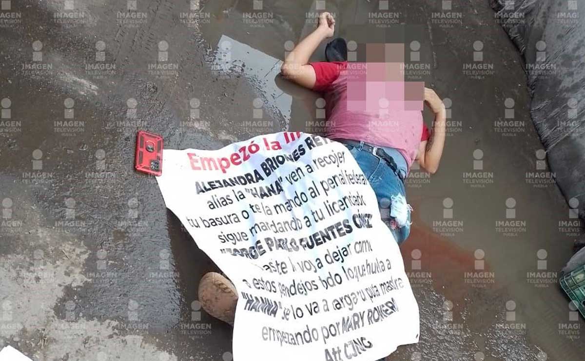 CJNG deja narcomensaje sobre cuerpo del ejecutado en el Mercado Morelos