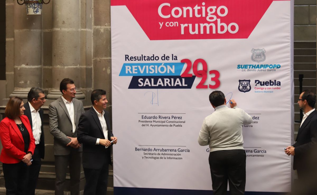 Ayuntamiento de Puebla y Sindicato Benito Juárez acuerdan incremento salarial