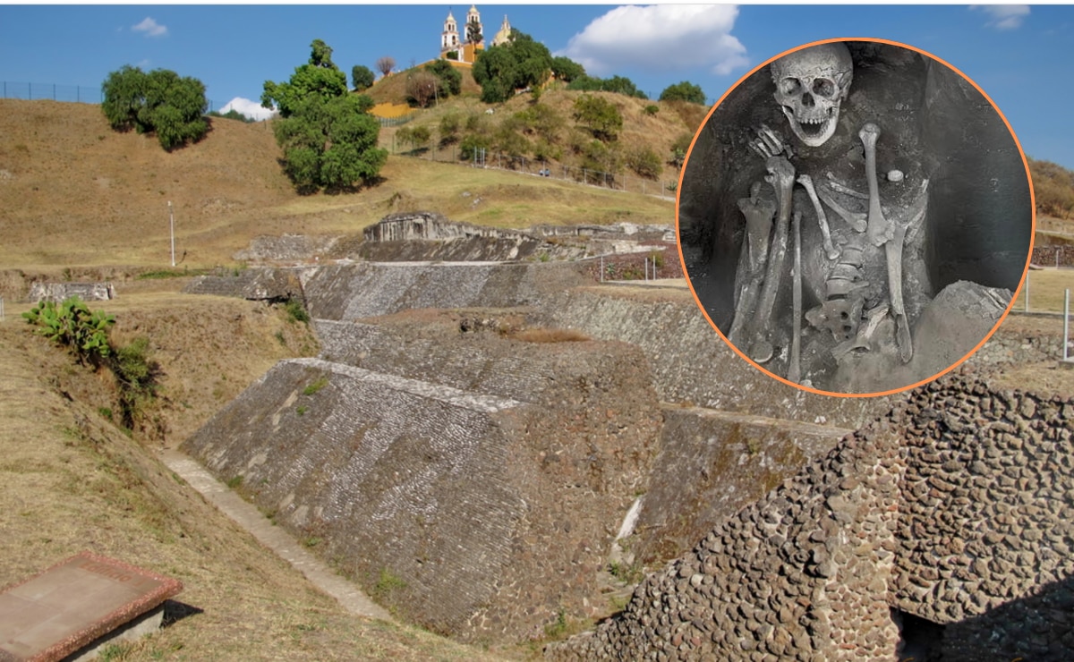 Así es el Altar de Cráneos Esculpidos en la Gran Pirámide de Cholula