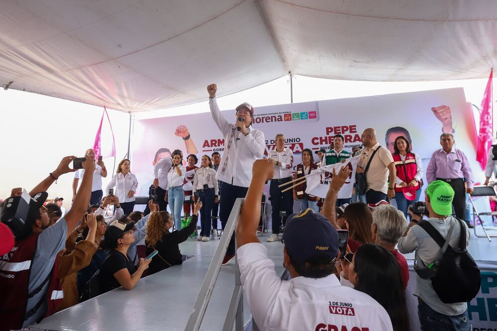 Mario Delgado vino a Puebla para apoyar a los candidatos de la 4T | EsImagen