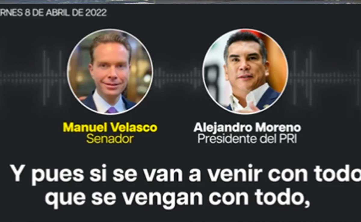 Alito Moreno revela audio con Manuel Velasco y acusa a Adán Augusto López de enviarle amenazas
