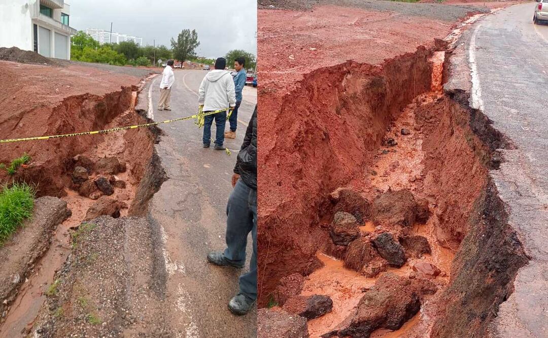 El deslave fue provocado por las lluvias de los últimos días | Foto: Comisaría Huajuapan de León