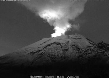 Monitoreo del volcán Popocatépetl, 12 de junio 2021