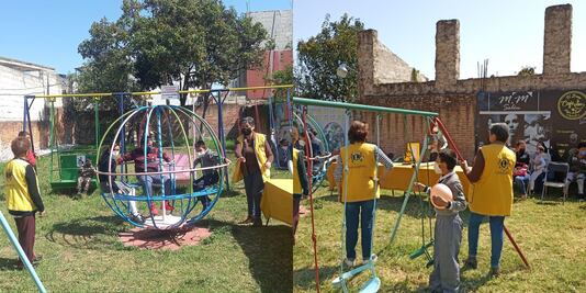 Daños en el parque infantil de Tlatlauquitepec; habitantes señalan fallas en obra aledaña