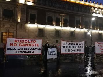 Llevan poblanos protestas postelectorales a Palacio Nacional
