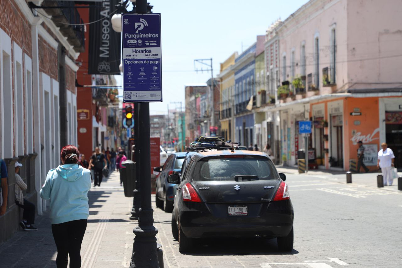Así funcionan los parquímetros del Centro Histórico de Puebla