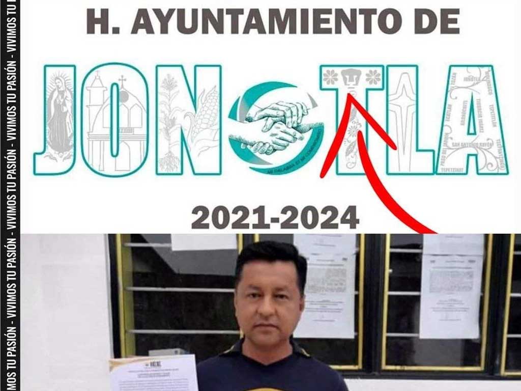 Escudo de Pumas en logo del ayuntamiento de Jonotla crea polémica